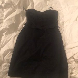 Black strapless Betsy Johnson dress